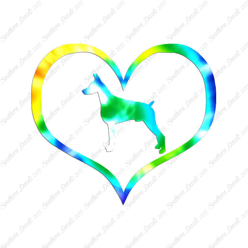 Doberman Dog Heart Love