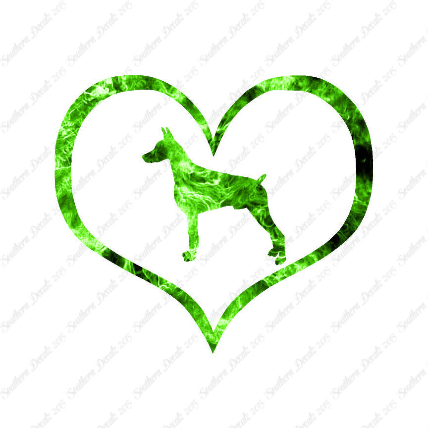 Doberman Dog Heart Love