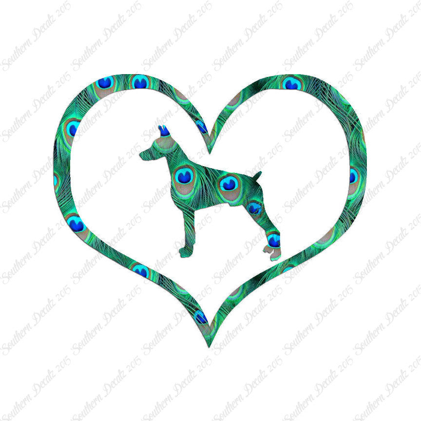 Doberman Dog Heart Love