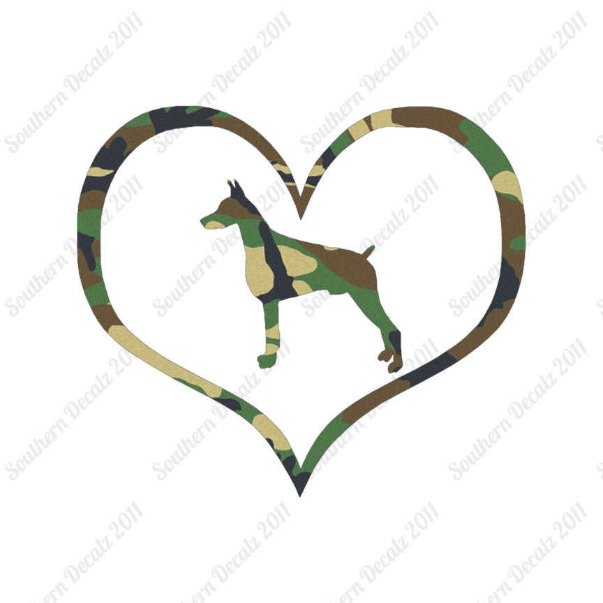 Doberman Dog Heart Love