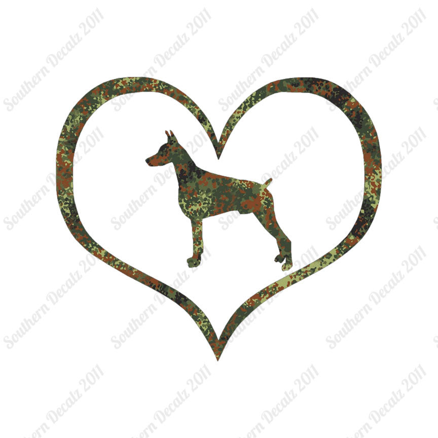 Doberman Dog Heart Love