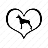 Doberman Dog Heart Love