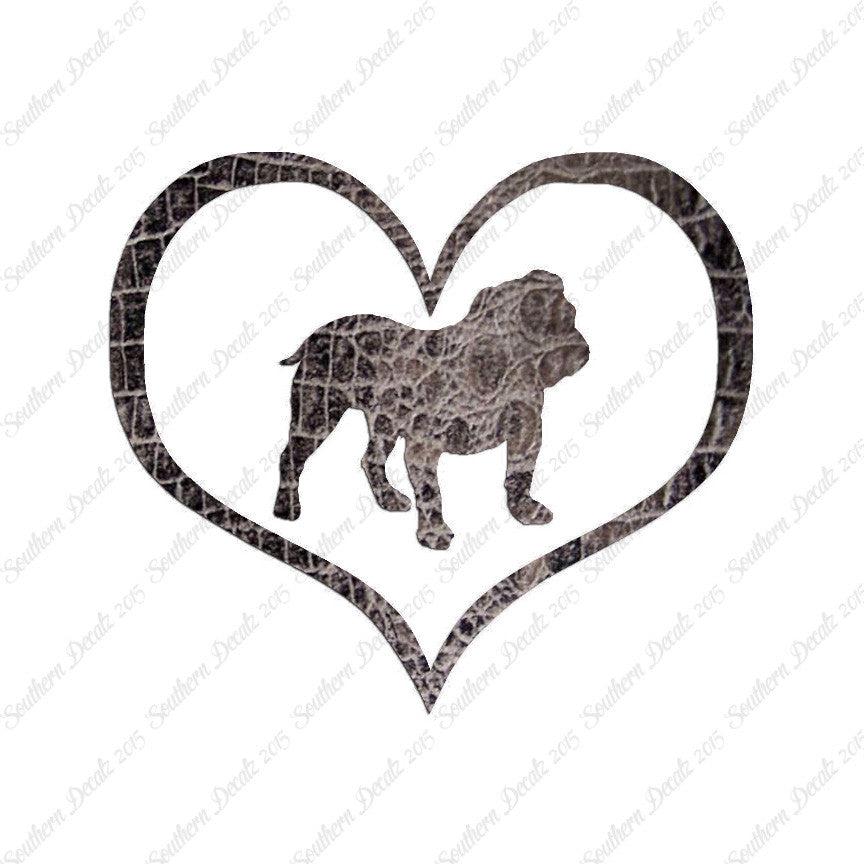 English Bulldog Dog Heart Love