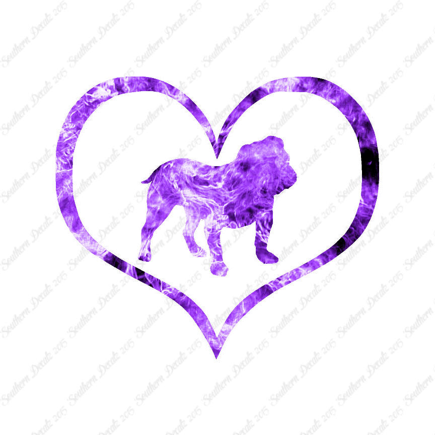 English Bulldog Dog Heart Love