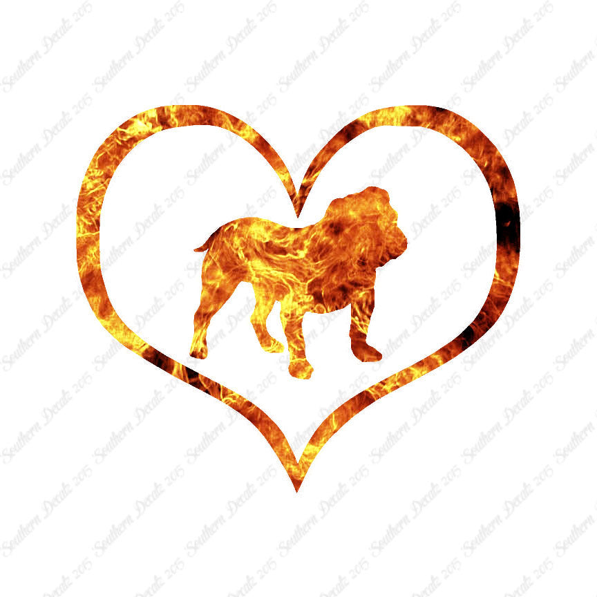 English Bulldog Dog Heart Love