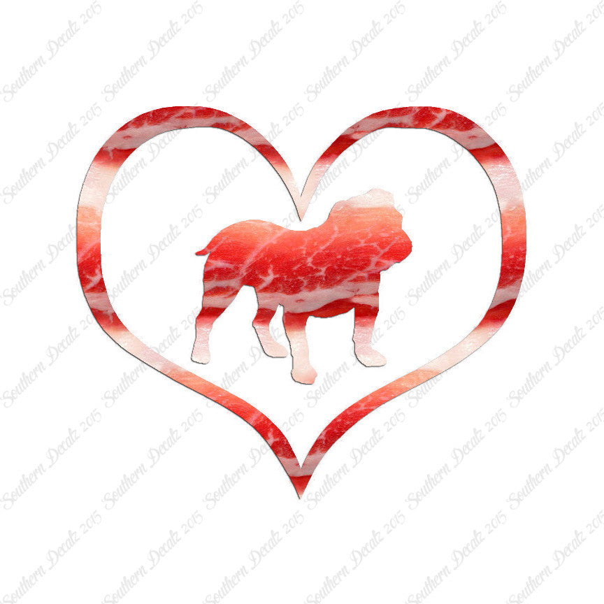English Bulldog Dog Heart Love