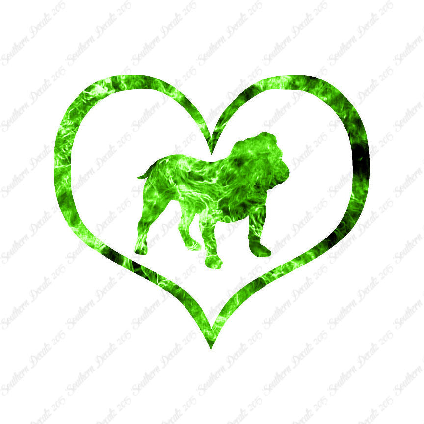 English Bulldog Dog Heart Love