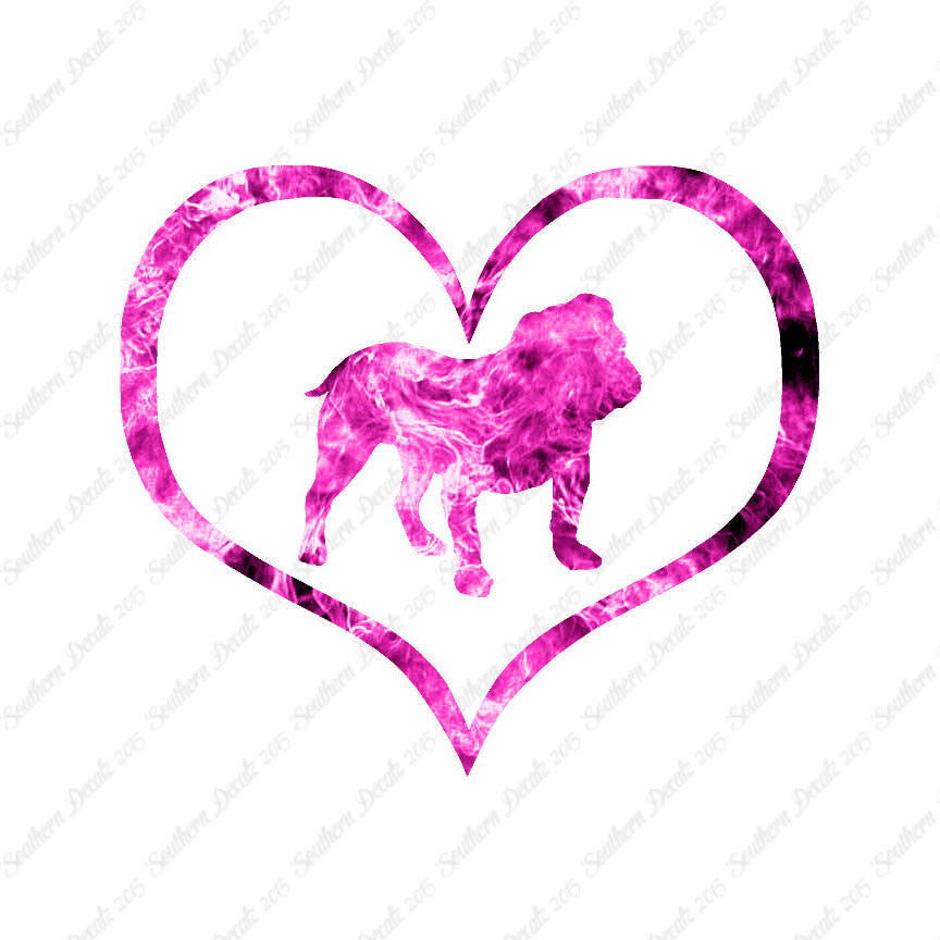 English Bulldog Dog Heart Love