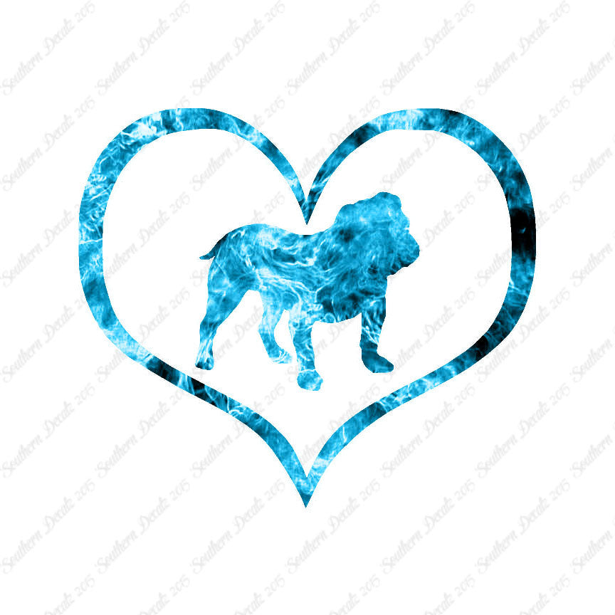 English Bulldog Dog Heart Love