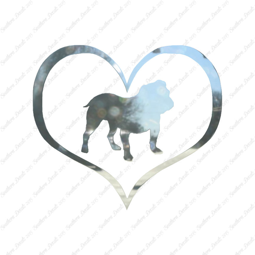 English Bulldog Dog Heart Love