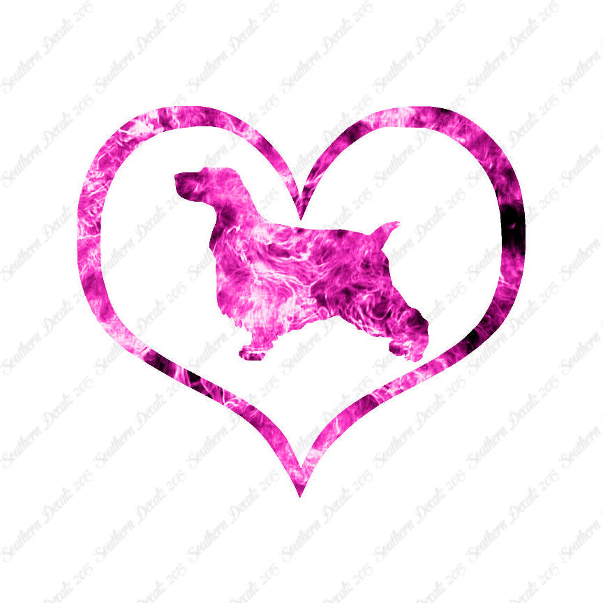 English Cocker Spaniel Dog Heart Love