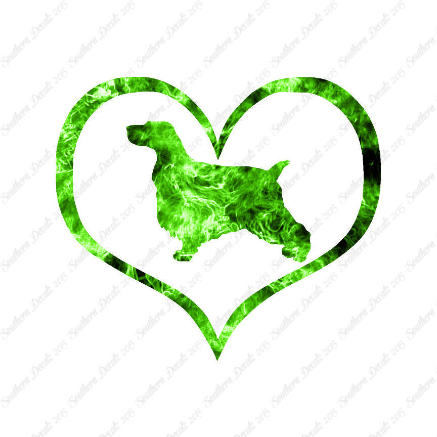 English Cocker Spaniel Dog Heart Love