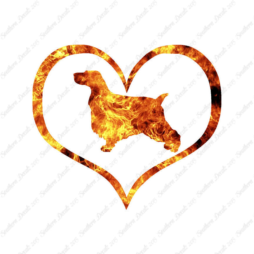 English Cocker Spaniel Dog Heart Love