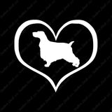 English Cocker Spaniel Dog Heart Love