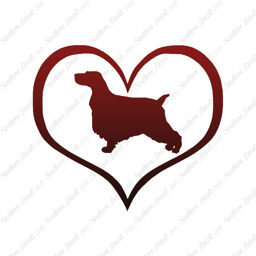 English Cocker Spaniel Dog Heart Love