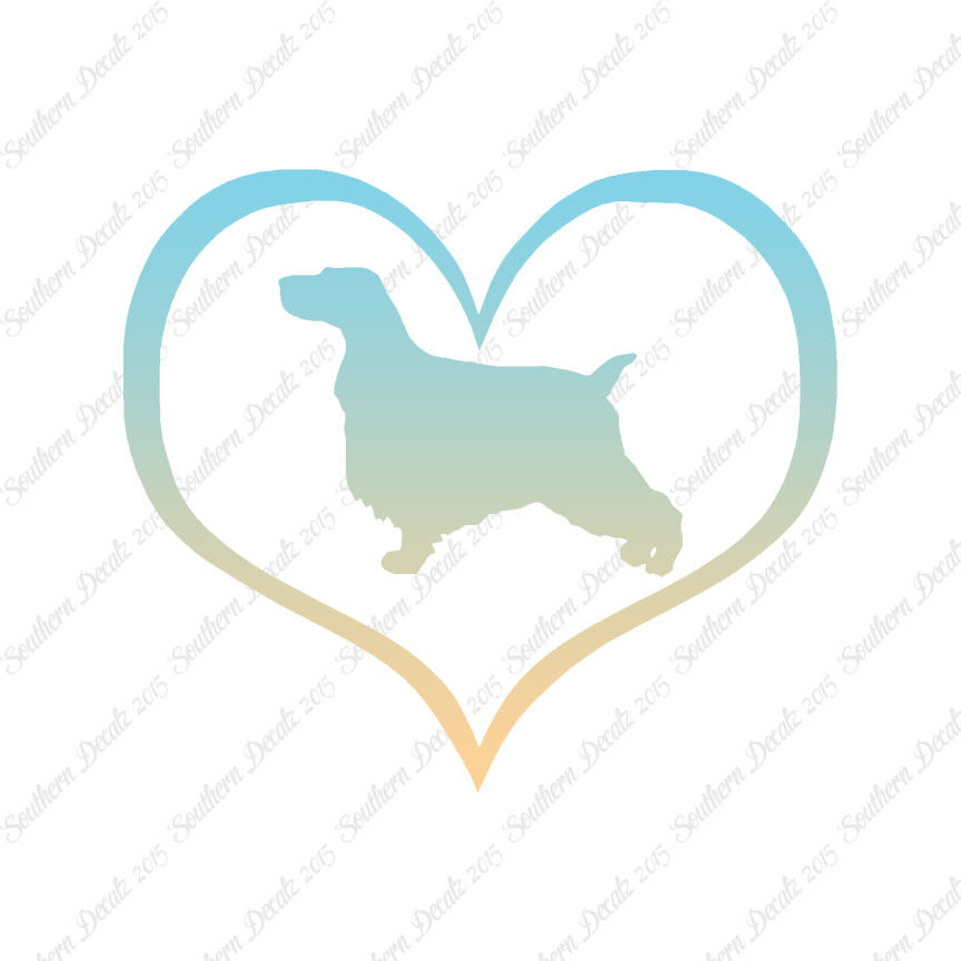 English Cocker Spaniel Dog Heart Love