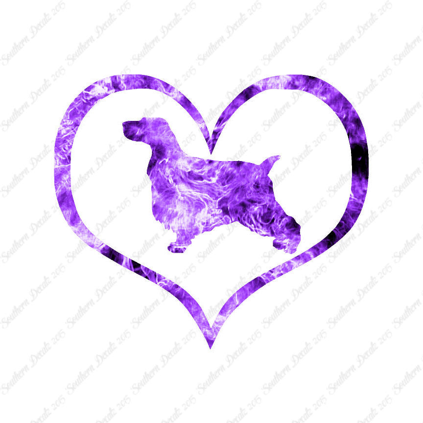 English Cocker Spaniel Dog Heart Love