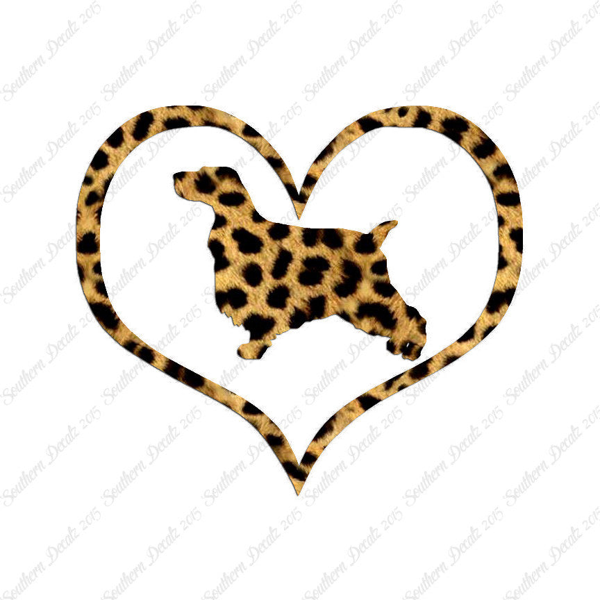 English Cocker Spaniel Dog Heart Love