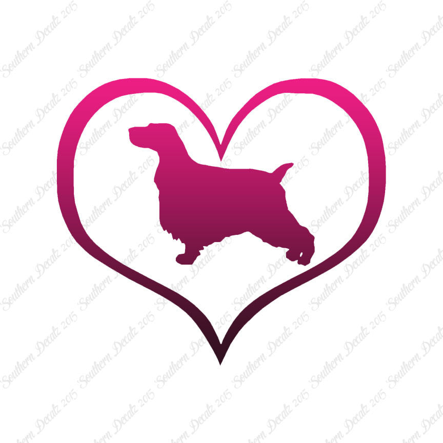 English Cocker Spaniel Dog Heart Love