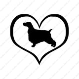 English Cocker Spaniel Dog Heart Love