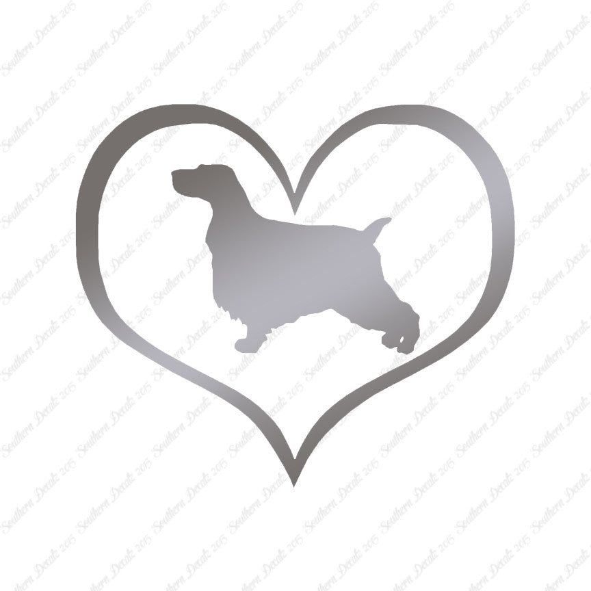 English Cocker Spaniel Dog Heart Love
