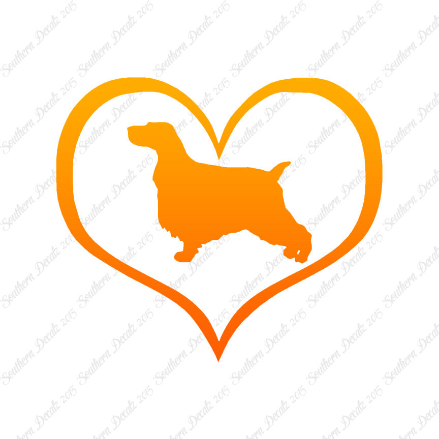 English Cocker Spaniel Dog Heart Love