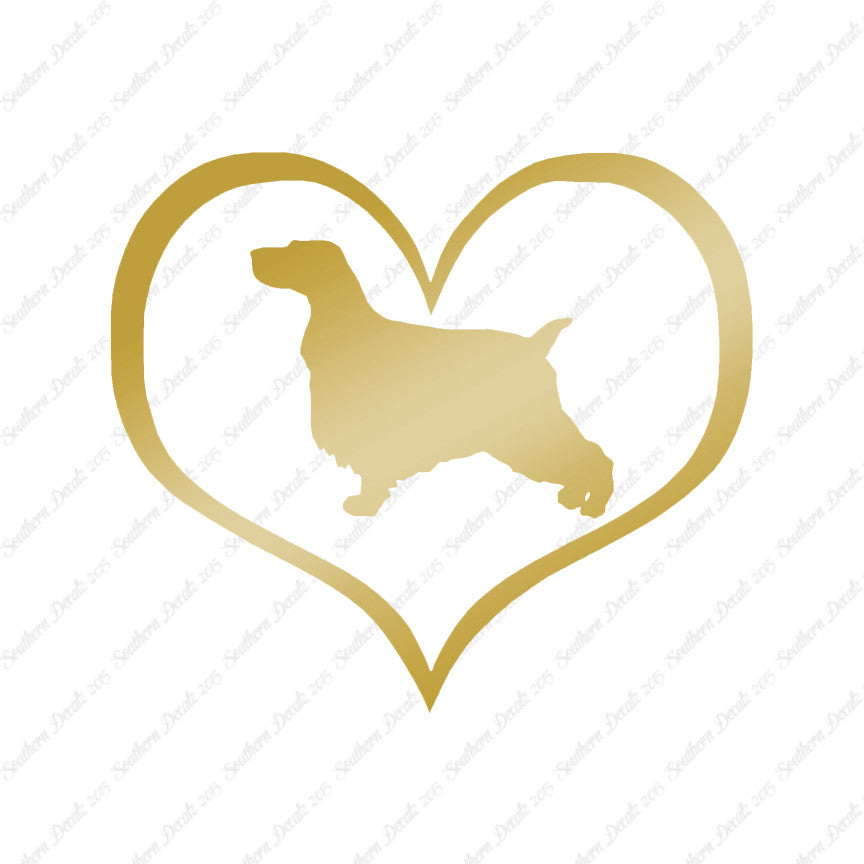 English Cocker Spaniel Dog Heart Love