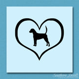 English Fox Hound Dog Heart Love