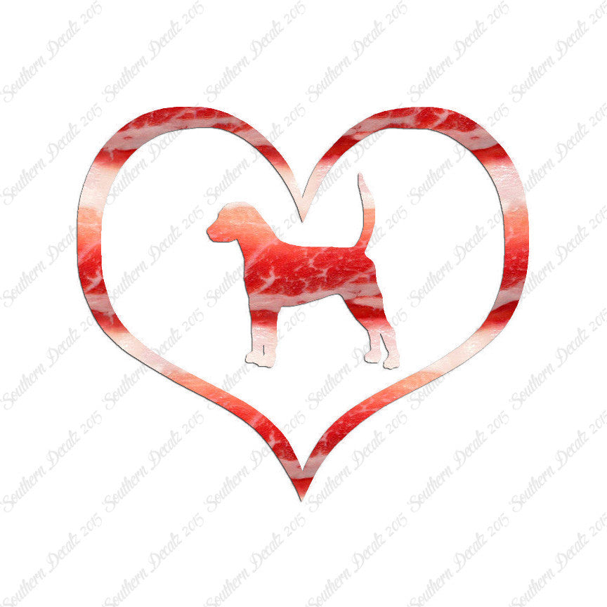 English Fox Hound Dog Heart Love