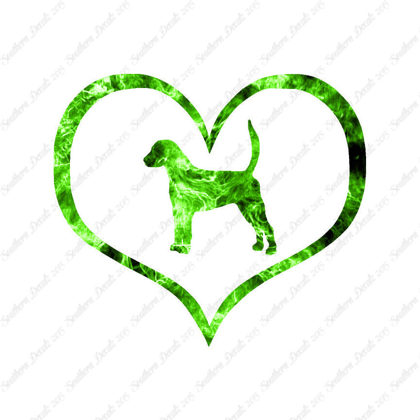 English Fox Hound Dog Heart Love