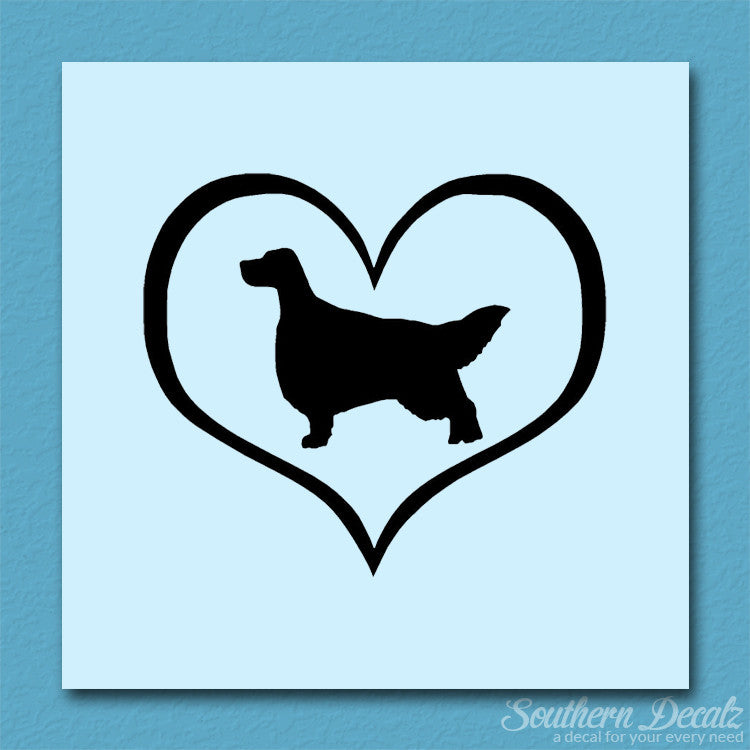 English Setter Dog Heart Love