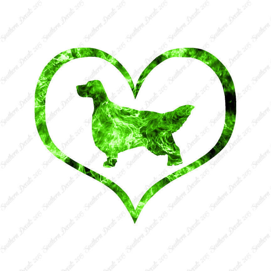 English Setter Dog Heart Love