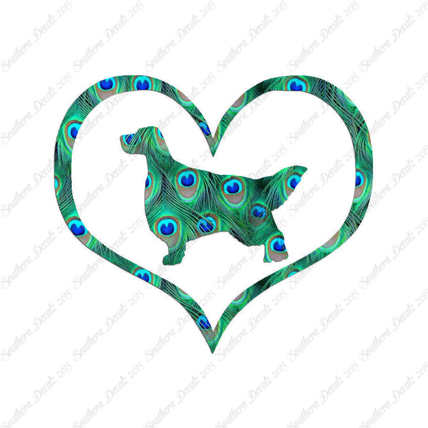 English Setter Dog Heart Love
