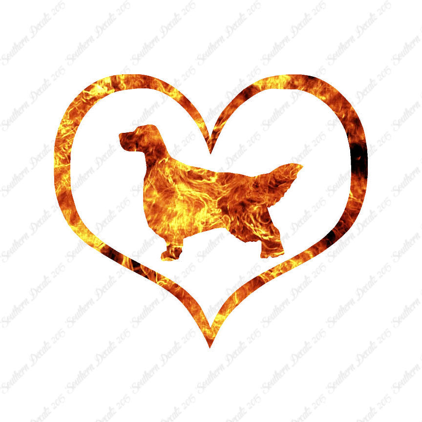 English Setter Dog Heart Love