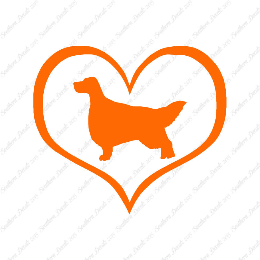 English Setter Dog Heart Love