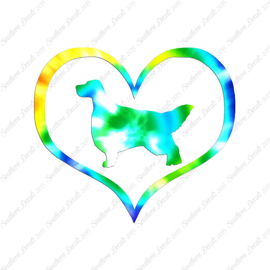 English Setter Dog Heart Love