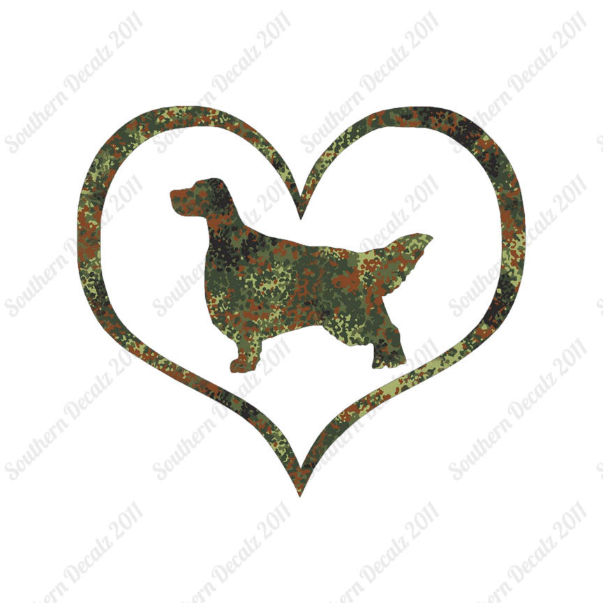 English Setter Dog Heart Love