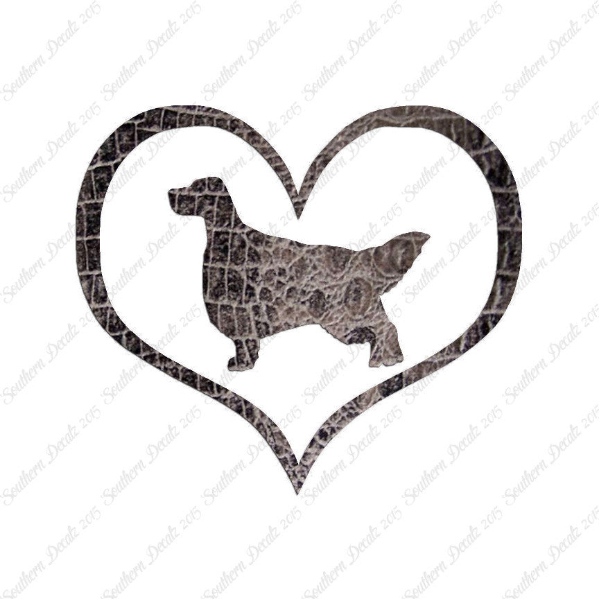 English Setter Dog Heart Love