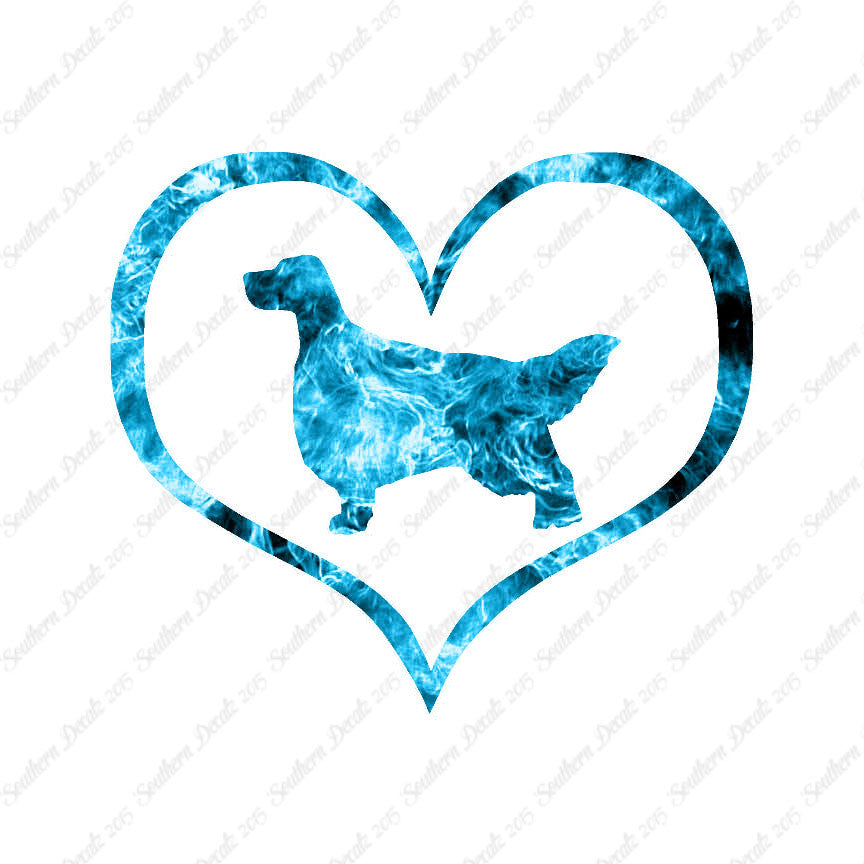 English Setter Dog Heart Love
