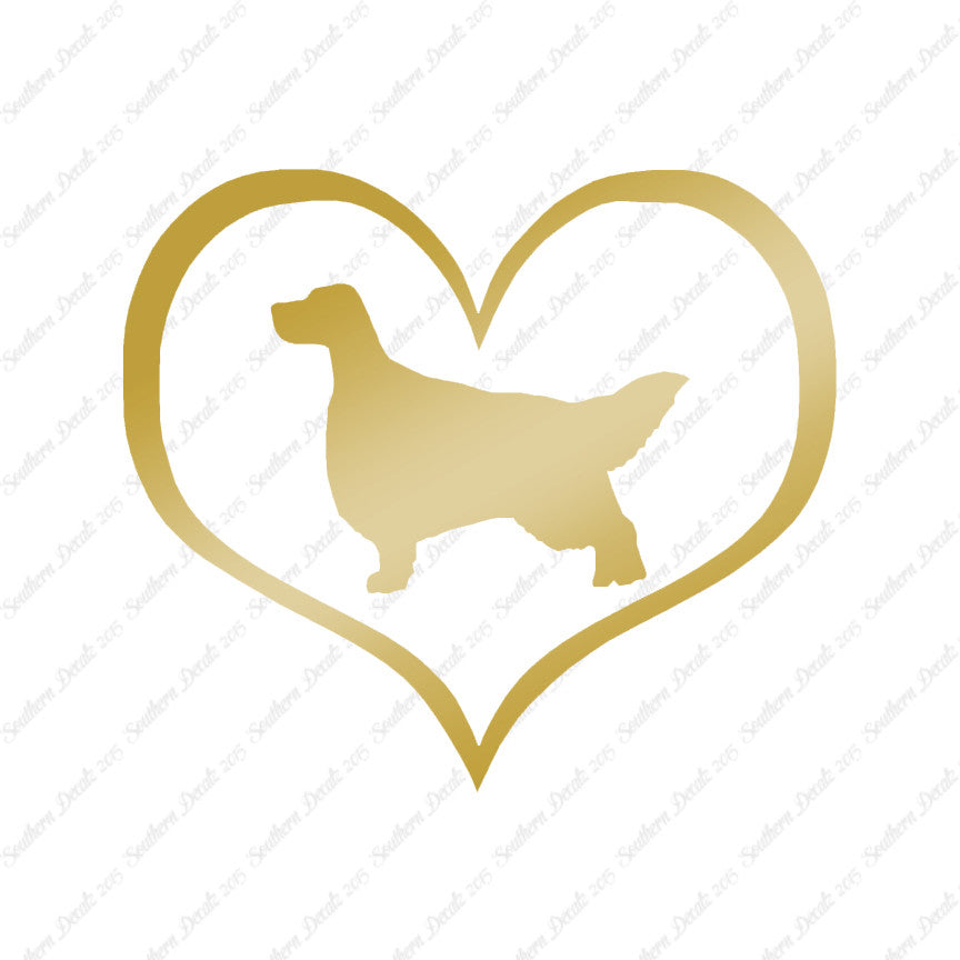 English Setter Dog Heart Love