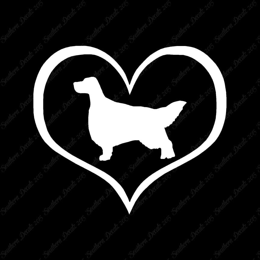 English Setter Dog Heart Love