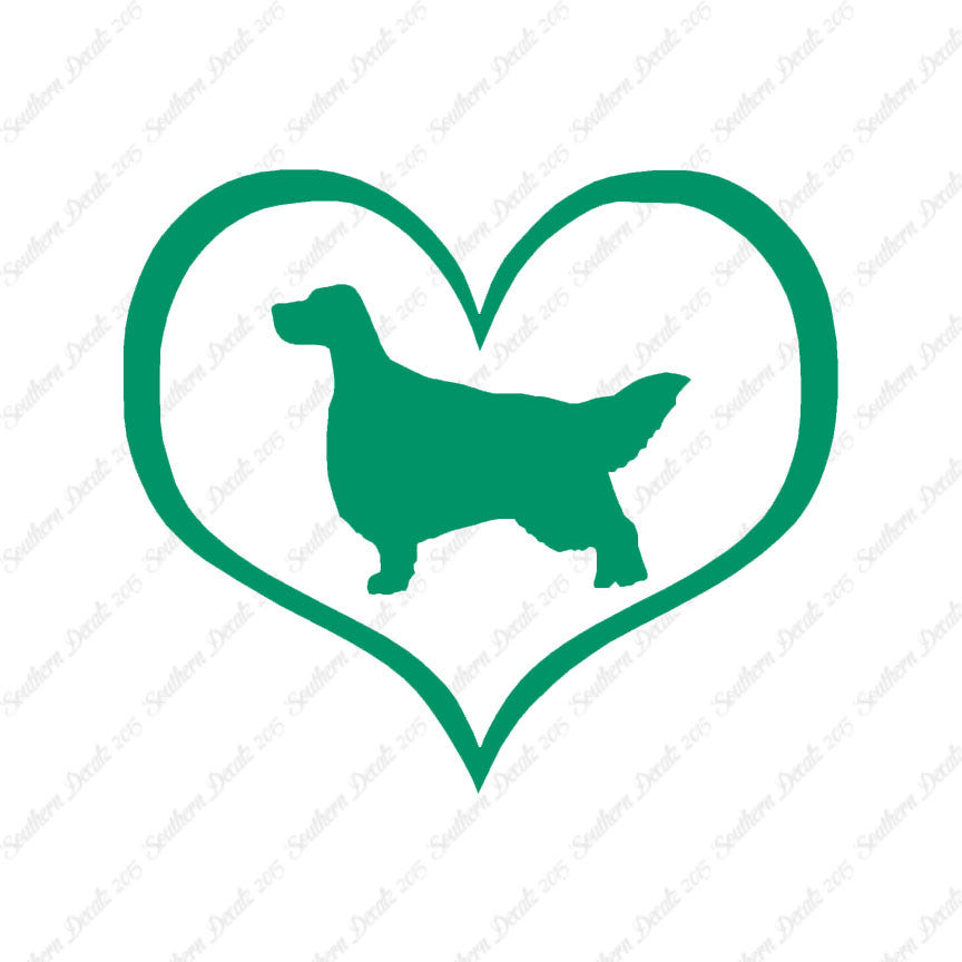 English Setter Dog Heart Love