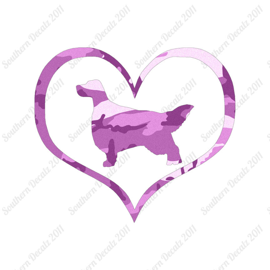 English Setter Dog Heart Love