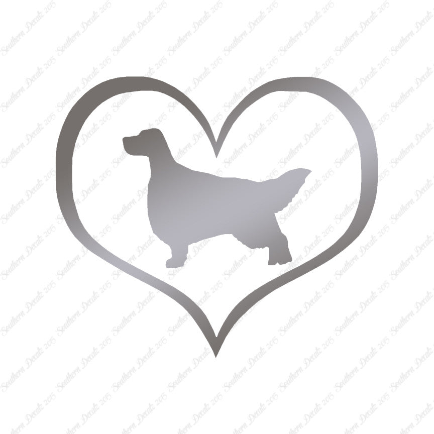 English Setter Dog Heart Love