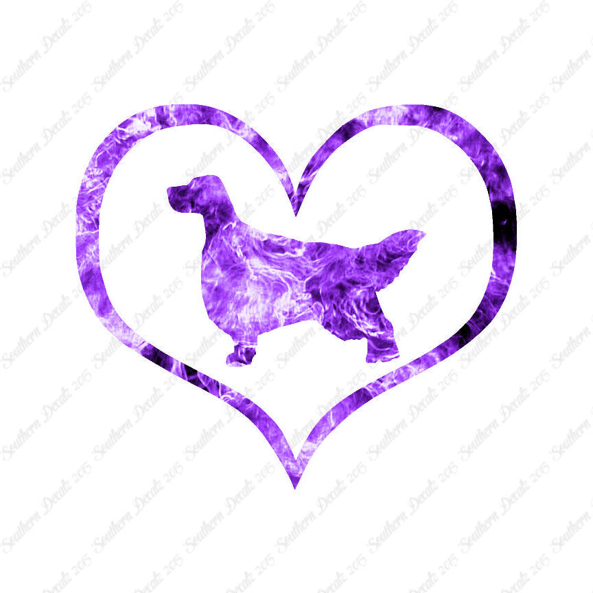 English Setter Dog Heart Love
