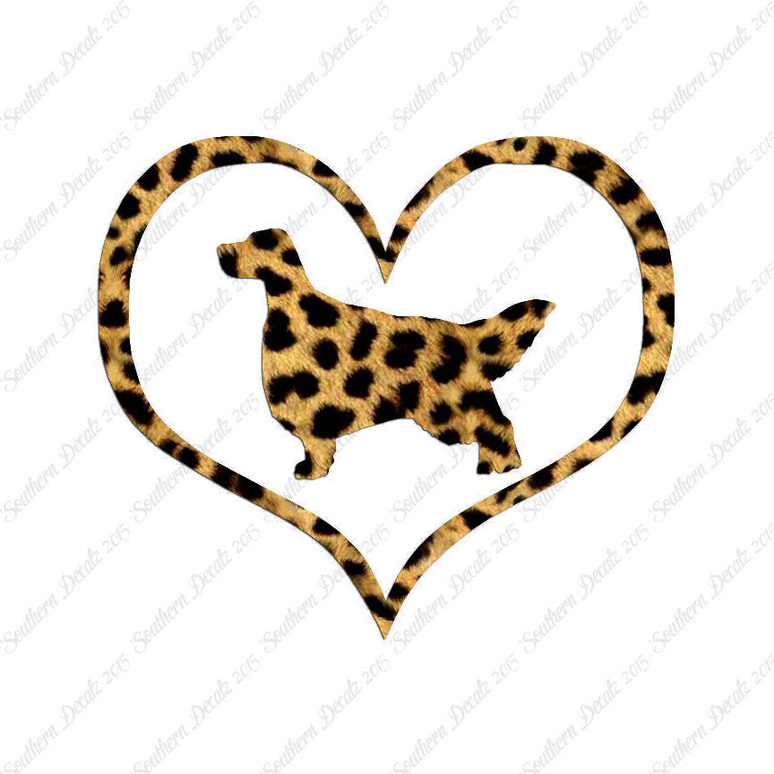 English Setter Dog Heart Love