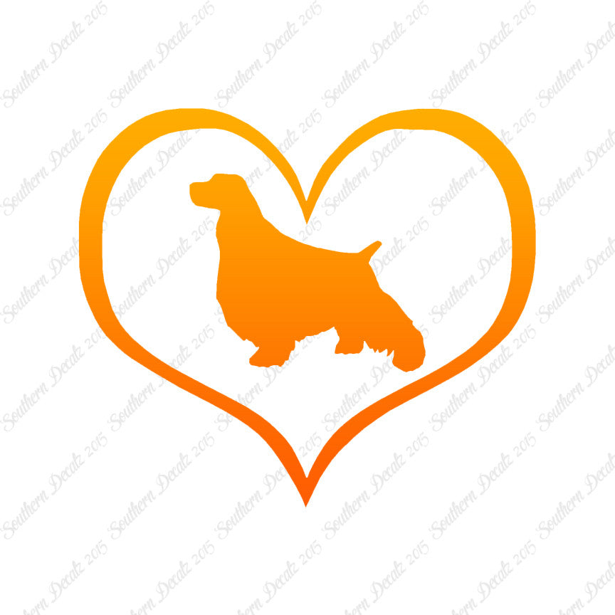 English Springer Spaniel Dog Heart Love