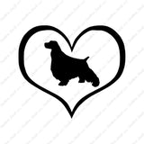 English Springer Spaniel Dog Heart Love