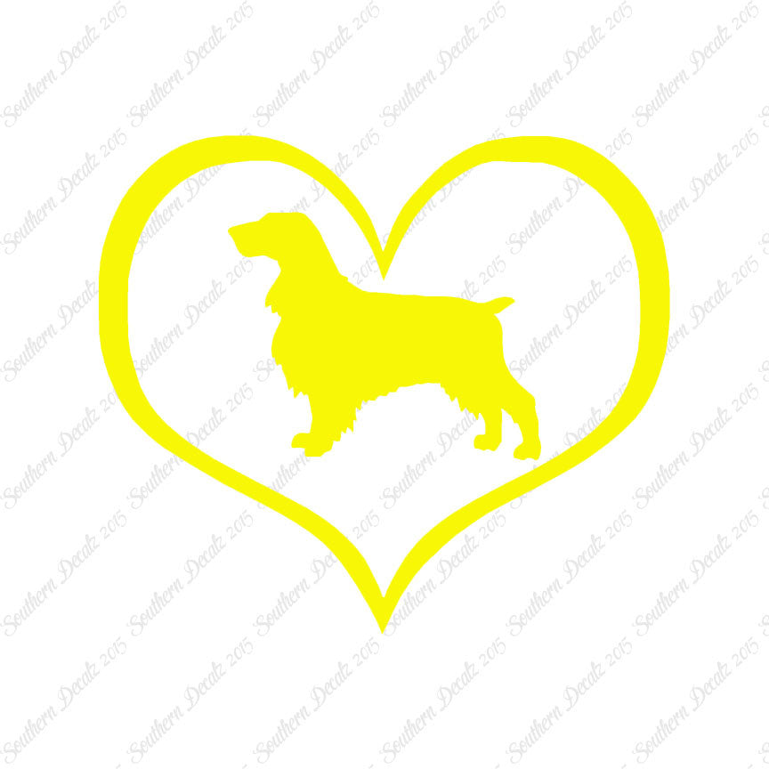 Field Spaniel Dog Heart Love