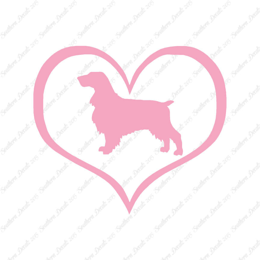 Field Spaniel Dog Heart Love